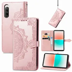 【在庫処分】に適用するSONY Xperia 10 IV SO-52C / SO-G07 / Xperia 10 第四世代 ケース 手帳型 ノートブック型携帯電話保護カバー多機能携帯電話ホルスター財布携帯電話ホルダーバンプパターンテクスチャ耐久性摩擦耐性携帯電