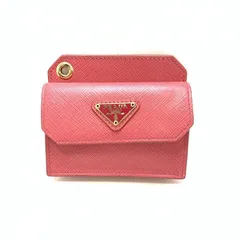 【中古】PRADA カードケース バッグチャーム 1TL344 ピンク プラダ[92]