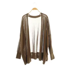 ミューズ ドゥーズィエム クラス MUSE de Deuxieme Classe 24SS shake code ショートカーディガン ニット 前開きトッパー 茶 ブラウン /AT ■OS