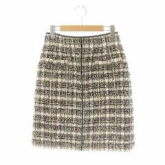 アプワイザーリッシェ Apuweiser-riche 24AW ルミネ横浜店限定 パイピングツイードミニスカート 台形 2 黒 ベージュ 白 /HK ■OS