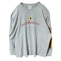 アメフト 長袖 ロンT レッドスキンズ チームロゴ 2XL グレー メンズ 古着