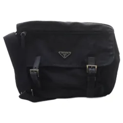 プラダ PRADA テスートナイロン クロスボディ ショルダーバッグ ロゴ 黒