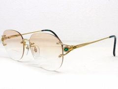 美品✨18金とダイヤ ルビー クレサンベール 眼鏡フレーム ゴールド 