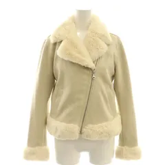 リランドチュール Rirandture フェイクファーライダースジャケット ジップアップ 1 アイボリー /HK ■OS