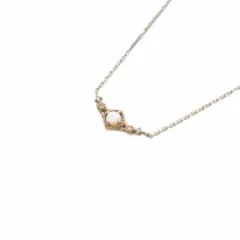 アガット agete オパールネックレス ダイヤ 0.23ct K10 イエローゴールド