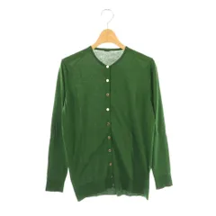 ミューズ ドゥーズィエム クラス MUSE de Deuxieme Classe FF grace クルーネックカーディガン ニット 38 グリーン /DF ■OS