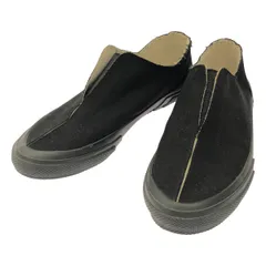 Yohji Yamamoto POUR HOMME ヨウジヤマモト プールオム 21SS カットオフスリットキャンバススリッポンスニーカー  ブラック 4のサムネイル