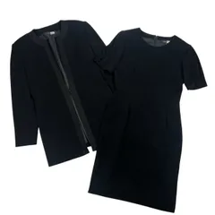 上下 SOIR BENIR ソワール ベニー セットアップ ジャケット 半袖 ワンピース 9AR/ブラック レディース フォーマル