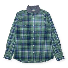 MACKINTOSH PHILOSOPHY マッキントッシュフィロソフィー チェック 襟切替 長袖シャツ 40/グリーン×ブルー 系 メンズ