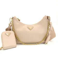 プラダ PRADA ショルダーバッグ 2way Re-Edition 2005 リ エディション ピンクベージュ レザー 1BH204 ショルダーバッグ ゴールド金具 7-10-539