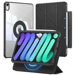 新品 iPad mini7 ケース (A17 Pro、2024) iPad mini 第7/6世代 ケース 折りたたみスタンド 取り外し可能マグネットカバー 縦置き/横置きスタンド Pencil Pro/USB-C 対応 耐衝撃 耐落下保護