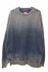 ディーゼル DIESEL D-KRIB TRACK SWEAT-SHIRT S A03943 スウェット ヴィンテージ加工 デニム クルーネック スウェット ロゴ 【ブランド古着ベクトル】【中古】241001