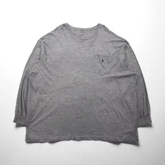 Polo Ralph Lauren ビッグサイズ 長袖Tシャツ ロンT 4XL グレー 胸ポケット スモールポニー刺繡