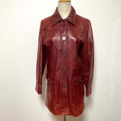 JACLYN SMITH【XL】本革 レザージャケット ボルドー ワインレッド 
