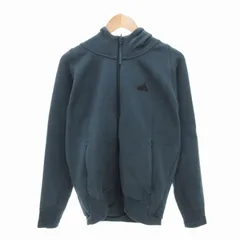 アディダス adidas Z.N.E. プレミアム フルジップ フード付きトラックジャケット パーカー トレーナー ロゴ パッチ L 青 ブルー系 IN5087 /HO□ 0401