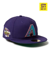 【ムラスポ公式】新品 NEW ERA ニューエラ キャップ 帽子 59FIFTY ソフトバックラム World Series アリゾナ・ダイヤモンドバックス クーパーズタウン ディープパープル 14668143