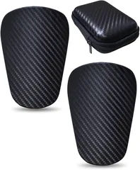 Ｏｋｉｍａ Okima シンガード 超小型8.3cmx6.3cm レガース すね当て 軽量 13g サッカー フットサル 大人用 1ペア ケース付 (カーボン,  縦8.3cm　横6.3cm)