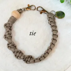 パラコード スマホストラップ カメラストラップ ハンドメイド ベージュ