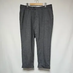 スーツサプライ グレー スラックス ピュア ウール SUPER 120s