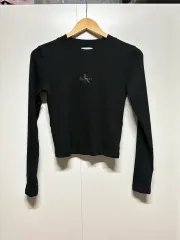 Calvin Klein CK モノグラム ベイビー ブラック 長袖 Tシャツ