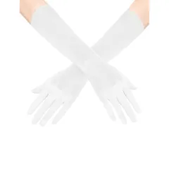 【新品】 [BABEYOND] ウェディンググローブ ブライダル手袋 花嫁グローブ 薄手 ストレッチサテン生地 結婚式 披露宴 演奏会 ダンス パーティー レディスグローブ(白い) 1