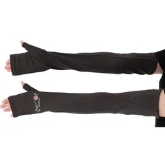 【新品】 [スリーピング シープ] 可愛い 花刺繍 ロング UV手袋 アームカバー 接触冷感 レディース 日焼け防止 UVカット 指先 が 出る 手袋 UVケア グローブ 日よけ 運転 春夏 スマホ対応 ゴルフ 紫外線対策 夏用 薄手 ローズ ミモザ ガー 1