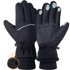 【新品】 [Hopsooken] 防寒手袋 防寒グローブ メンズ レディース スマホ対応 裏起毛バイク手袋 タッチパネル アウトドア 男女兼用 自転車バイク スポーツグローブ サイクル 防風 撥水加工 冬用 保温 厚手 滑り止め 紛失防止結び付け (XL) 0