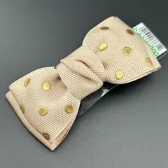 【新品】ヘアアクセサリー ヘアクリップ  ゴールド系 水玉模様 リボン 可愛い◆