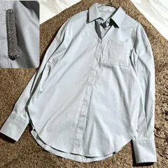 人気✨Brunello Cucinelli  ブルネロクチネリ モニーレシャツ ブラウス レディースXXS イタリア製 水色　ライトブルー ストレッチ 伸縮性 ビジネス カジュアル 無地のサムネイル