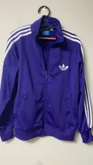 アディダス 3本線 トラックジャージ PURPLE パープル ジャージ s 90サイズ