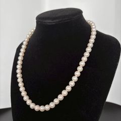 高級ピンク珊瑚 淡水ケシパール 55cm グラデーションネックレス SILVER 