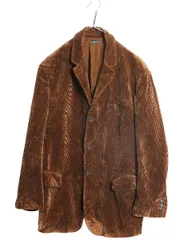 【お得なクーポン配布中!】 90s ポロ ラルフローレン 太畝 コーデュロイ テーラード ジャケット メンズ XL 古着 オールド ブレザー シンプル トラッド 大きいサイズ 茶