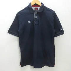 G■カンタベリー/CANTERBURY 半袖ポロシャツ 鹿の子地/スポーツウエア【L】紺/men's/36【中古】■