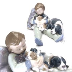 LLADROリヤドロ【美品】 みんなおねんね1535 少年と犬 - メルカリ