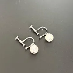 美品 アコヤパール あこや真珠 本真珠 イヤリング シルバー刻印 6.9mm ◯274