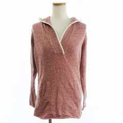 エディーバウアー EDDIE BAUER パーカー ニット セーター Vネック コットン ピンク S ■GY09のサムネイル