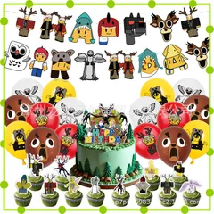 Roblox ロブロックス ナイトインザフォレスト 99日生き残るB 誕生日 飾り付け 風船 バースデー バルーン セット HAPPY BIRTHDAY ガーランド タペストリー おめでとう ケーキ 装飾 ゲーム 撮影 パーティー イベント ハッピー