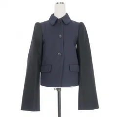 メゾンマルジェラ Maison Margiela 24SS ワイドスリーブ 切替 ジャケット 36 紺 黒 ネイビー ブラック SI0BN0004 S54881 511 国内正規のサムネイル