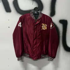 VTG オールドスクール マルチ 刺繍パッチ バイカラー サテン ダウン スタジャン