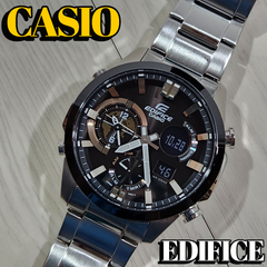 カシオ エディフィス CASIO EDIFICE ERA-500 メンズ 腕時計 シルバー 温度センサー内蔵　新品電池交換済み