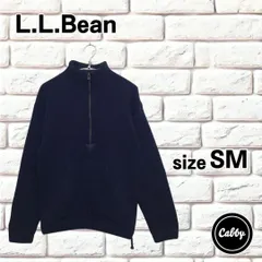 L.L.Bean エルエルビーン ハーフジップニット ネイビー　サイズSM