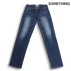 SOMETHING サムシング SLW03 USED加工♪ ストレッチ デニム スキニー パンツ ジーンズ Sz.27 レディース 日本製
