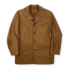 Crocodile クロコダイル 牛革 本革 レザー カバーオール ジャケット コート サイズ L /メンズ/キャメルベージュ