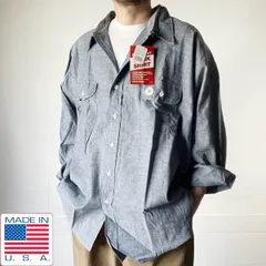 新品 USA製 90s ファイブブラザー シャンブレーシャツ 4XL ビッグシルエット アメリカ製 ビンテージ デッドストック D145-14-0007ZV