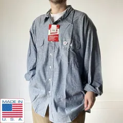 新品 USA製 90s ファイブブラザー シャンブレーシャツ 4XL ビンテージ ビッグシルエット アメリカ製 デッドストック D145-14-0005ZVW