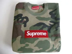 【デッドストック】【2015AW Supreme/シュプリーム/BOX LOGO CREWNECK/ボックスロゴ クルーネック/スウェット/スエット/トレーナー】【15AW/15FW/2015FW】【メンズ/サイズM】【WOODLAND/ウッドランド/カモフラ