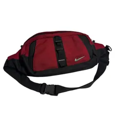 C401 ウエストバッグ ボディバッグ ポーチ レッド ブラック 斜め掛け