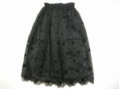 サイズ42(M)□新品□モンクレールSIMONE ROCHA花刺繍シルクスカート