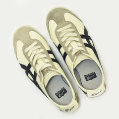 Onitsuka Tiger MEXICO 66 SLIP-ON オニツカタイガー メキシコ66 スリッポン レザー 天然皮革 レディース 22.5cm アイボリー ブラック  1183C102 752