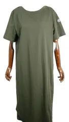 【MONCLER/モンクレール/ABITO/アビト】【レディース/2020SS/春夏/ロングTシャツ/Tシャツ型ワンピース/ドレス/TEE/818/カーキ系/サイズS/M】【093-8I708-00-V8102】